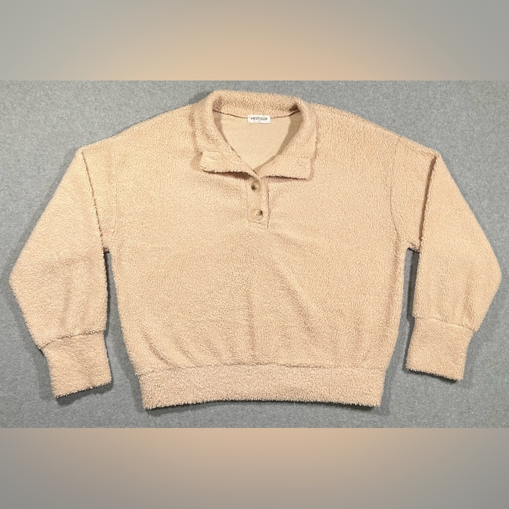 Vestique Sherpa Pullover Tan US Women's Large |